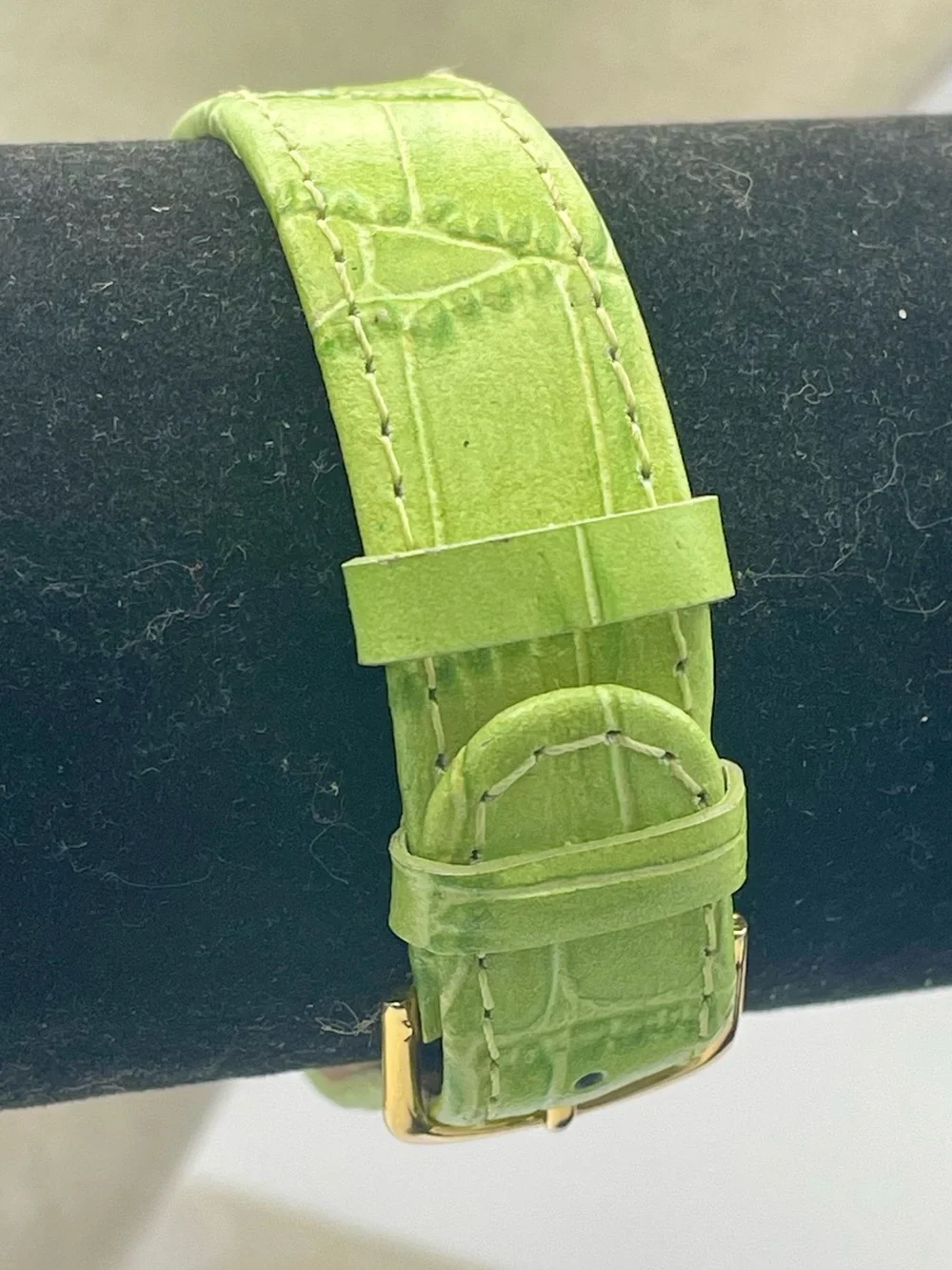 Quacker Factory Bright Lime Green Bezel and Strap Women's Watch